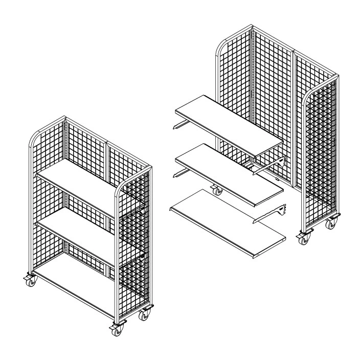 Folding Gridwall Display Rack (4)